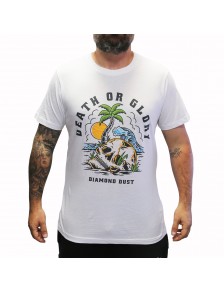 T-Shirt Beach Skull Boy White